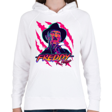 PRINTFASHION Freddy Krueger - Női kapucnis pulóver - Fehér női pulóver, kardigán