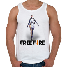 PRINTFASHION free fire a124 - Férfi atléta - Fehér