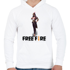 PRINTFASHION free fire clu - Férfi kapucnis pulóver - Fehér
