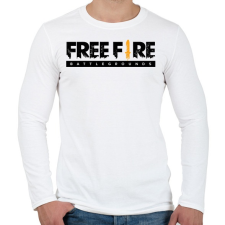 PRINTFASHION Free Fire - Férfi hosszú ujjú póló - Fehér férfi póló