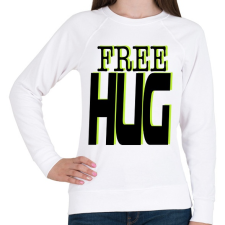 PRINTFASHION Free hug - Női pulóver - Fehér női pulóver, kardigán