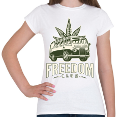 PRINTFASHION freedom club - weed and travel - Női póló - Fehér