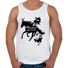 PRINTFASHION freedom for ever - Férfi atléta - Fehér