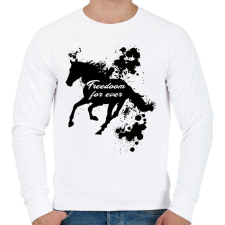 PRINTFASHION freedom for ever - Férfi pulóver - Fehér férfi pulóver, kardigán