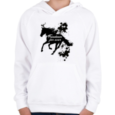 PRINTFASHION freedom for ever - Gyerek kapucnis pulóver - Fehér