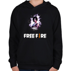 PRINTFASHION freefire2 - Gyerek kapucnis pulóver - Fekete