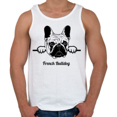 PRINTFASHION French Bulldog - Férfi atléta - Fehér