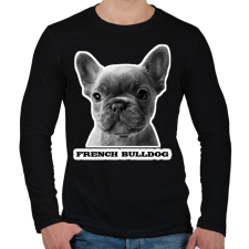 PRINTFASHION french bulldog - Férfi hosszú ujjú póló - Fekete férfi póló