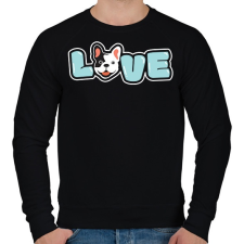 PRINTFASHION French Bulldog - Férfi pulóver - Fekete férfi pulóver, kardigán