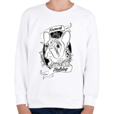 PRINTFASHION french bulldog - Gyerek pulóver - Fehér gyerek pulóver, kardigán