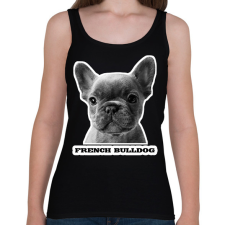 PRINTFASHION french bulldog - Női atléta - Fekete női trikó