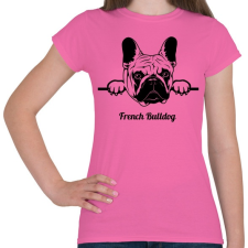 PRINTFASHION French Bulldog - Női póló - Rózsaszín női póló