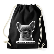 PRINTFASHION french bulldog - Sportzsák, Tornazsák - Fekete tornazsák