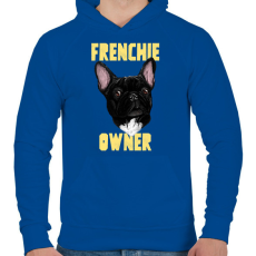 PRINTFASHION FRENCHIE OWNER 2 - Férfi kapucnis pulóver - Királykék