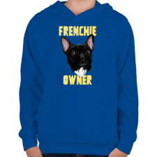 PRINTFASHION FRENCHIE OWNER 2 - Gyerek kapucnis pulóver - Királykék gyerek pulóver, kardigán