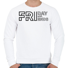 PRINTFASHION Friday with Friends - Black - Férfi pulóver - Fehér