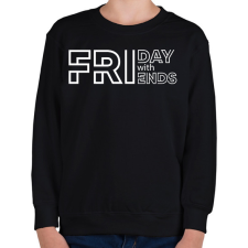 PRINTFASHION Friday with Friends - white - Gyerek pulóver - Fekete gyerek pulóver, kardigán