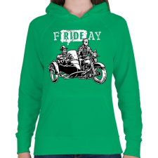 PRINTFASHION fRIDEay  - Női kapucnis pulóver - Zöld női pulóver, kardigán