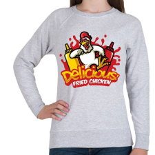 PRINTFASHION Fried Chicken - Női pulóver - Sport szürke női pulóver, kardigán
