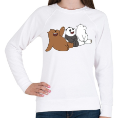 PRINTFASHION Friend Bears 2 - Női pulóver - Fehér