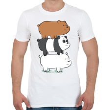 PRINTFASHION Friend Bears 3 - Férfi póló - Fehér férfi póló