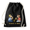 PRINTFASHION Friend & Beer - Sportzsák, Tornazsák - Fekete
