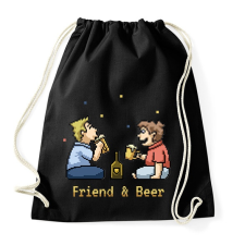 PRINTFASHION Friend & Beer - Sportzsák, Tornazsák - Fekete tornazsák