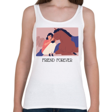 PRINTFASHION Friend forever - Lovas minta - Női atléta - Fehér