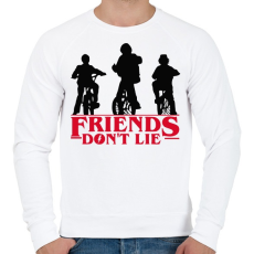 PRINTFASHION Friends Don't Lie! - Férfi pulóver - Fehér
