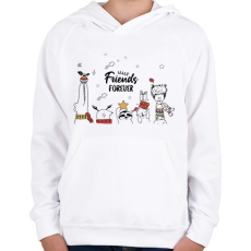 PRINTFASHION Friends forever - Gyerek kapucnis pulóver - Fehér