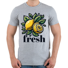 PRINTFASHION Friss citrom - Férfi póló - Sport szürke