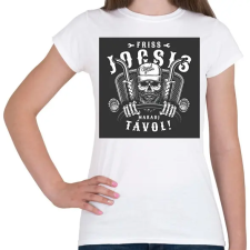 PRINTFASHION Friss jogsis - Maradj távol! - Női póló - Fehér női póló