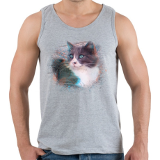 PRINTFASHION Fröcskölt macska - Férfi atléta - Sport szürke