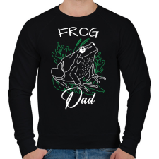 PRINTFASHION Frog Dad - Férfi pulóver - Fekete férfi pulóver, kardigán