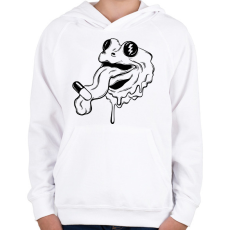 PRINTFASHION Frog with drug - Gyerek kapucnis pulóver - Fehér