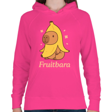 PRINTFASHION Fruitbara - Női kapucnis pulóver - Fukszia