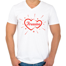 PRINTFASHION Fruzsina - Férfi V-nyakú póló - Fehér férfi póló