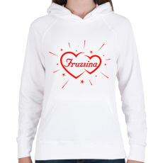 PRINTFASHION Fruzsina - Női kapucnis pulóver - Fehér