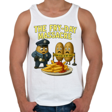PRINTFASHION Fryday massacre... - Férfi atléta - Fehér női trikó