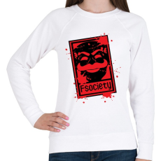 PRINTFASHION Fsociety - Női pulóver - Fehér