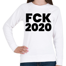 PRINTFASHION Fuck 2020 - Női pulóver - Fehér női pulóver, kardigán