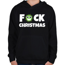 PRINTFASHION FUCK CHRISTMAS 2 - Gyerek kapucnis pulóver - Fekete gyerek pulóver, kardigán
