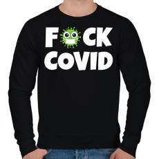 PRINTFASHION FUCK COVID 2 - Férfi pulóver - Fekete