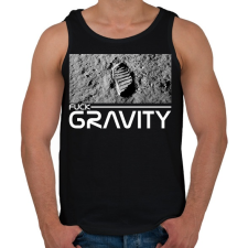 PRINTFASHION Fuck Gravity - Férfi atléta - Fekete atléta, trikó