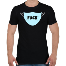 PRINTFASHION FUCK MASZK - Férfi póló - Fekete férfi póló