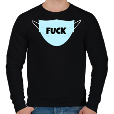PRINTFASHION FUCK MASZK - Férfi pulóver - Fekete
