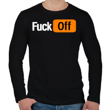 PRINTFASHION fuck off - Férfi hosszú ujjú póló - Fekete férfi póló