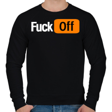 PRINTFASHION fuck off - Férfi pulóver - Fekete