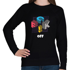PRINTFASHION FUCK OFF - Női pulóver - Fekete