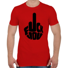 PRINTFASHION fuck you - Férfi póló - Piros